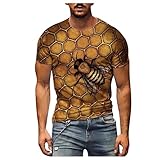 Herren T-Shirts Rundhals Kurzarm Baumwolle Motiv Bestickt Shirt Herren Slim Fit Tshirt Bedruckt Applikation Aufdruck Print Motiv Totenkopf Kreuz Rundhalsausschnitt Kurzarm-Shirt für Büro und F