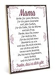 TypeStoff Holzschild mit Spruch – Danke Mama – im Vintage-Look mit Zitat als Geschenk und Dekoration zum Thema Liebe, Mutter und Familie (19,5 x 28,2 cm)