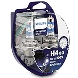 Philips H4 RacingVision GT200 60/55 Watt 12 Volt P43t-38 12342RGTS2 (2 Stück)