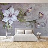 Tapete 3D Stereo Blume Schmetterling Wandmalerei Schlafzimmer Esszimmer Wohnzimmer Innendekoration Wandb