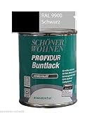 Profidur Buntlack 125 ml RAL 9900 Schwarz Seidenmatt Schöner W