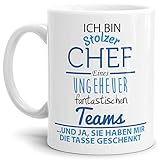 Tasse mit Spruch Chef - Kaffeetasse/Mug/Cup - Qualität Made in Germany