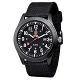 Herrenuhr ZEIGER Quarz Armbanduhr Sportlich Herrenuhren Analog Datum Schwarz Blau Grün (Schwarz)