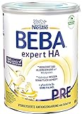 Nestlé BEBA EXPERT HA PRE Hydrolysierte Anfangsnahrung für Babys mit Allergie-Risiko, Baby-Milchpulver von Geburt an, 1er Pack (1 x 800g)