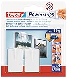 tesa Powerstrips Bildernagel, selbstklebend, weiß, 2 Stück