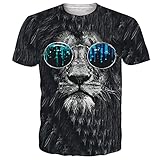 NEWISTAR Unisex Tshirts für Herren Damen 3D Coole Grafik Tee Shirts Beiläufig Party Bunte Fun T-S