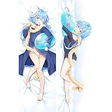 COPPQ Tensei shitara Slime Datta Ken Rimuru Tempest Anime Charaktere Drucken Kissenbezug Pfirsichhaut 170x60cm(66.9inx23.6in) Japanese Dekokissen Umarmungskissen Kissenbezug