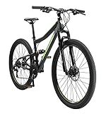 BIKESTAR Fully Mountainbike Shimano 21 Gang Schaltung, Scheibenbremse 27.5 Zoll Reifen | 17 Zoll Rahmen MTB Vollgefedert | Schw