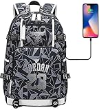 DDDWWW Herren Rucksack Kinder Sporttasche Rucksack University Schoolbag Basketballspieler Star Michael Jordan Nr. 23 L (#04)