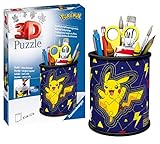 Ravensburger 3D Puzzle 11257 - Utensilo Pokémon Pikachu - 54 Teile - Stiftehalter für Pokémon Fans ab 6 Jahren, Schreibtisch-Organizer fü