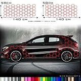 Aufkleber Auto Seitenaufkleber Waben Rauten Hexa Style Matrix Camo Style Sticker S12