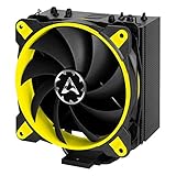 ARCTIC Freezer 33 eSports ONE - Tower CPU Luftkühler mit 120 mm PWM Prozessorlüfter für Intel und AMD Sockel, für CPUs bis 200 Watt TDP, leiser und effizienter Cooler - Gelb