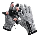 AOCRD Herren Touchscreen Handschuhe Fleece Warm Winterhandschuhe Wasserdicht Winddicht Lederhandschuhe Laufhandschuhe Fahrradhandschuhe Skihandschuhe Motorradhandschuhe Outdoor Sport G