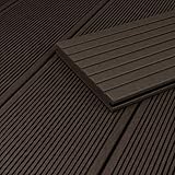 HORI® WPC-Terrassendiele Anthrazit Massivdiele I Komplettset inkl. 45x45 mm Unterkonstruktion & Clips I Fläche: 1 Muster I Muster Dielenläng