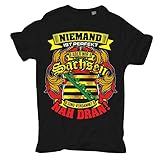Männer und Herren T-Shirt Niemand ist perfekt Aber wir Sachsen sind nah dran Größe S - 5XL
