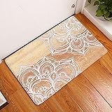 Teppich Weißes Muster Teppich Anti-Rutsch ​Flauschig und Super Weich Seidig Glatt Fell Zottel Teppich ​für Wohnzimmer Schlafzimmer Home Decor Teppich Teppich 160x230