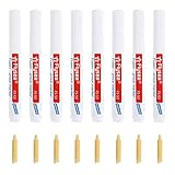 Fugenstift Weiß, 8 Stück Fugen Reparatur Stift mit Ersatzspitze, Wasserdicht Erneuern Reparatur Marker Fugenstift für Fliesen Wand Boden Küchen und B