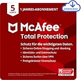 McAfee Total Protection 2022 | 5 Geräte | 1 Jahr | Virenschutz, Web-Schutz, Kennwort-Manager, VPN, Identitätsschutz | PC/Mac/Android/iOS | H