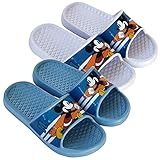 familie24 Micky Maus Badeschuhe Flip Flops Hausschuhe Kinderschuhe Zehentrenner Strandschuhe Sandalen (GRAU, 24)