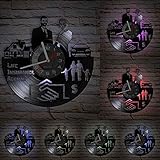 YYNNL Lebensversicherungsmakler Vinyl Schallplatte Wanduhr Versicherung gegen Risiko Professionelles Büro Kunst Dekor Stiller Versicherer Makler Geschenk