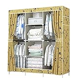 YUXINYAN Kleiderschrank Kommode Oxford Tuch Kleiderschrank Kombination Schrank Faltstahl Rahmen Großer Kleiderschrank Lagerschrank Schlafzimmermöbel 170 * 130 * 45 cm Kleiderschrank Sy