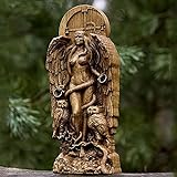 SWTMF Altar-Skulptur, antike Wicca-Göttin-Statue, griechische Göttin-Statue Mythologie Mutter Erde Gaia Figuren für heidnischen Hausaltar Outdoor-Dekor, 9x3x22 cm (4x1x9inch)
