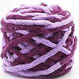 Zoomlie 100 g blaues Strickgarn für Häkelwolle, Knäuel aus Baumwolle, 100 % Polyester, superweich, warm, Handstrickgarn für Schals, Schuhe, Schal, Decke (10 × 100 g Knäuel, Farbe 24)