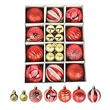 16-99pcs Heißer Glitter Weihnachtsbaum Ball Christbaumkugeln Bunte Weihnachtsfeier Hausgarten Weihnachtsdekoration Neujahr Geschenk-3cm6cm 26pcs, C