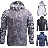 Windbreaker Jacken für Herren, leichte Jacke 2021, leger, Winter, winddicht, Mäntel, modische wasserdichte Jacke, grau, 85