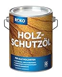 ROKO Holzschutzöl - 3 Liter - Farblos - Premium Holzöl für alle Holzarten - Dauerhafter Schutz für Außen und I