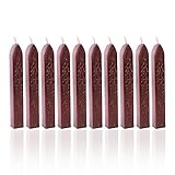 10 Stück Weinrot antike Siegelwachs Dichtungs Wachs Versiegelung Sticks mit Docht für Retro Vintage Wachs Siegel Stemp