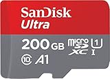 SanDisk Ultra 200 GB microSDXC Speicherkarte + SD-Adapter mit A1 App-Leistung bis zu 120 MB/s, Klasse 10, U1