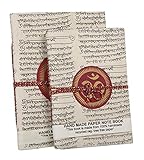 Core Asana Handgefertigtes, leichtes Tagebuch – klassisches Papier-Tagebuch mit OM-Druck: Vintage-Tagebuch Notizbuch mit Fadenverschluss – Handarbeits-Notizblock – 2-teiliges S