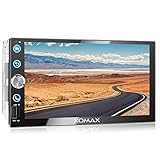 XOMAX XM-2V766 Autoradio mit Mirrorlink, Bluetooth Freisprecheinrichtung, 7 Zoll / 18cm Touchscreen Bildschirm, FM Tuner, SD, USB, 2 DIN