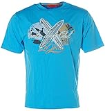 Signum Herren Kurzarm Shirt T-Shirt Rundhals Osaka Surf Club Acqua Türkis L