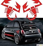 SUPERSTICKI 2X FIAT Abarth Scorpion 20cm Aufkleber Sticker Decal aus Hochleistungsfolie Aufkleber Autoaufkleber Tuningaufkleber Racingaufkleber Rennaufkleber von aus Hochleistungsfolie fü
