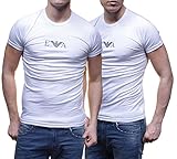 Emporio Armani T-Shirt 111267CC715, 2er Pack, Weiß (Bianco/Bianco 04710), XX-Larg