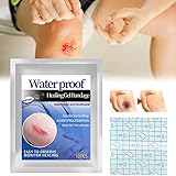 Laddup Wasserfeste Wundpflaster,10 Stück Steril Transparent Pflaster,Fixierverband,Schützt bei Schnittwunden Kratzer,Ideal zum Duschen,Sp