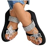 Blingko Damen Hausschuhe Gespaltene Zehen Abendschuhe Flip Flop Plateau Strandschuhe Leicht Bequem Sommersandalen Vintage Sexy Sandalen Hausschuhe Turnschuhe Hausschuhe D