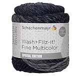 Schachenmayr Wash+Filz-it! Fine 100g, 9812945-00085, Farbe:Midnight color, Handstrickg