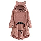 HHOP blusen Damen sexy dresswel uusollecy lässiger Pullover Damen hübsche Pullover Damen Langarm Oberteil Damen Damen-Pullover, weinrot Damen top elegant Damen Bluse lang