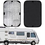 2 x Sonnenschutzabdeckung für Wohnmobil, Tür, Fenster, Dachfenster, reflektierend, faltbar, hält Ihr Fahrzeug kühl, Fenster-Sonnenschutz mit vollständigem I