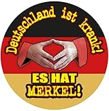 Aufkleber / Sticker - Deutschland ist krank. Es hat MERKEL! (Sticker Set, 10 Stück)