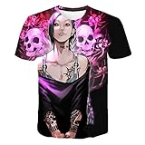 EDMKO Unisex Kurze Hülsen T-Shirt Kurzarmshirt 3D Bedruckte Tokyo Ghoul Bunte Uta Cosplay Persönlichkeit Kurzen Ärmeln Kurzarm Hemden Tops,M