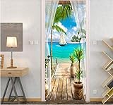 JHSM Türaufkleber Türtapete Selbstklebend Türposter Kinderzimmer Fototapete Türfolie Poster Tapete Pferd Einteilig Türaufkleber 3D Marine Sailing Decoration Aufkleber PVC Selbstkleb