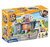 PLAYMOBIL Duck ON Call 70830 Spielbox: Mobile Einsatzzentrale, Mit Feuerwehr- und Polizeistation, Zusammenklappbar, Spielzeug für Kinder ab 3 J