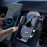 Auckly 15W Fast Wireless Charger Auto Handyhalterung Mit Ladefunktion Automatischer Induktion Motor Betrieb Qi Ladestation Auto Kfz Handy Halterung Auto Lüftung für iPhone Samsung Huawei LG usw