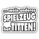 folien-zentrum Mein anderes Spielzeug hat Titten Shocker Hand Auto Aufkleber JDM Tuning OEM Dub Decal Stickerbomb Bombing Fun w