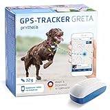 Prothelis Greta Hunde GPS Tracker Mini Peilsender mit App 32g leicht wasserdicht | Tracking GPS für Hunde mit Akku Laufzeit bis 5 Tage | GPS Tracker Hund klein unauffällig für das Hundehalsb