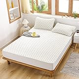 BAJIN Design Luxus Matratzenschoner | wie Spannbettlaken | Unterbett | Topper | Matratzen-Auflage auch für Boxspring und Wasserbetten geeignet,200x220+25